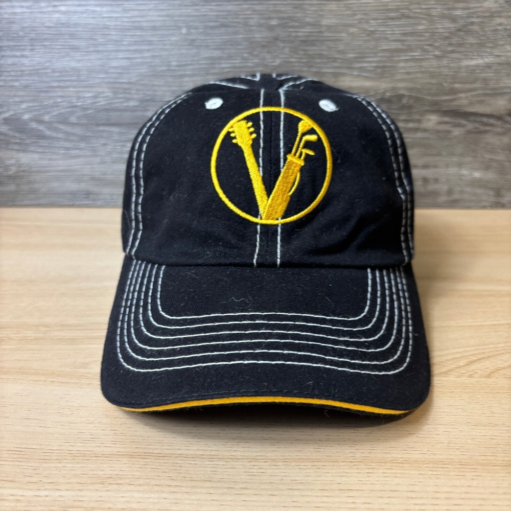The Vinny Hat Cap Strap Back Black Golf Golfing Twenty Fore Adjustable